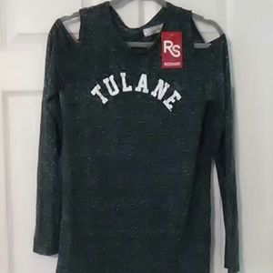 NWT Tulane cold shoulder top
